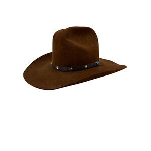 John B. Stetson 5X Beaver Western Cowboy Hat Brown Size 6 3/4